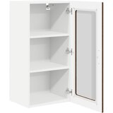  Zidni stakleni ormarić 2 pcs Smeđi hrast 40 x 31 x 80 cm | shoptok.hr