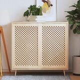 vidaXL Vrata za omarico z mrežico 2 kosa 59,5x99 cm trdna borovina Cene
