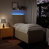  Krevet s oprugama i madracem krem 90 x 190 cm od tkanine | shoptok.hr