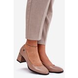 VINCEZA Leather Patent Heels On A Heel | Shoptok.si