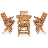 vidaXL 9-dijelni sklopivi vrtni blagovaonski set od masivne tikovine | shoptok.hr