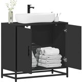 vidaXL Kupaonski ormarić za umivaonik crni 65x33x60 cm izrađeno drvo Cijene