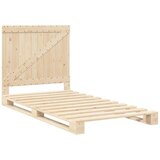  Okvir kreveta s uzglavljem 100 x 200 cm od masivne borovine | shoptok.hr