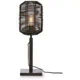 Good&Mojo Črna namizna svetilka s senčnikom iz ratana (višina 45 cm) Tanami –