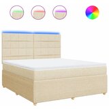 vidaXL Krevet s oprugama i madracem krem 180x200 cm od tkanine | shoptok.hr