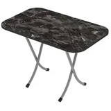 sklopivi sto piknik 50x80xm Crni mermer AL10042CM