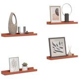  Stenska polica 4 pcs Rdeča 40 x 9 x 3 cm Konstruiran les, (5000200769) | Shoptok.si