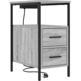 vidaXL Nočne omarice 2 pcs Siva sonoma 30 x 48 x 61 cm Konstruiran les | Shoptok.si