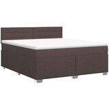  Boxspring krevet s madracem Tamno smeđa 180 x 200 cm Tkanina Slike