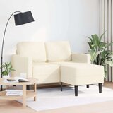 SOFA 2-sjed s ležaljkom u obliku slova L krem 125 cm lan Cijene