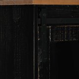 vidaXL Bivak HALDEN 2 drsna vrata črna 112x40x80 cm masivni les | Shoptok.si