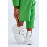 Kesi Fashionable women's sneakers on the platform of white Claribel