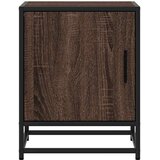  Noćni ormarići 2 kom smeđi hrast Konstruirano drvo i metal | shoptok.hr