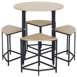 Stol+4stolice 80x75/38x38x45cm YZ8075/YZ383845 svijetli hrast