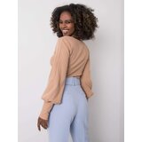 RUE PARIS Blouse-RV-BZ-6270.04P-dark beige | Shoptok.si