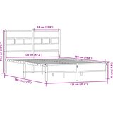  Okvir kreveta bez madraca boja hrasta sonome 120x190 cm drveni | shoptok.hr