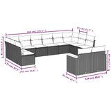  12-dijelni set vrtnih sofa od poliratana s jastucima bež | shoptok.hr