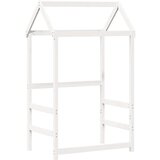  Dnevna postelja s klopjo in streho bela 80x200cm trdna borovina | Shoptok.si