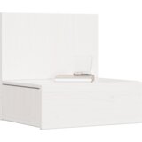 vidaXL Stenska nočna omarica Bela 42 x 32.5 x 40 cm Masivno borovo les | Shoptok.si