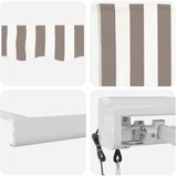  Povlačivi tende Svijetlo siva i bijela. 300 x 250 cm | shoptok.hr