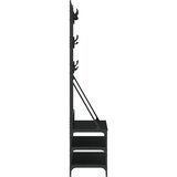  Stalak za odjeću sa spremištem za cipele crni 100 x 40 x 184 cm | shoptok.hr