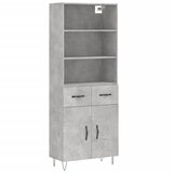  Visoka komoda siva betona 69,5x34x180 cm od konstruiranog drva Slike