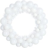  Vijenci s božićnim kuglicama 2 pcs Bijelo 33 x 33 x 7 cm | shoptok.hr