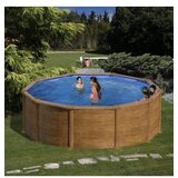  Okrugli montažni bazen Mauritius Wood SET 350x132cm Cene