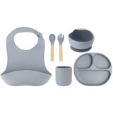 Momi silikonski set za hranjenje Ami Grey