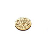 Drevený polotovar na výrobu bižutérie - kruh s ornamentom 2