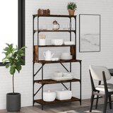  The Living Store Stojalo za peko 6-nadstropno dim. hrast 90x40x180 cm inž. les - Stojalo Za Peko, (21484466) Cene