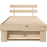  Krevetna konstrukcija Prirodna 90 x 200 cm Čvrsto borovo drvo | shoptok.hr