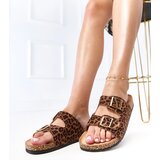  Leopard Print Cork Sole Flip-Flops Flotila | Shoptok.si
