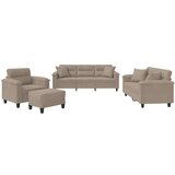  4-dijelni set sofa s jastucima smeđesivi od mikrovlakana | shoptok.hr