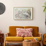  Plakat - Heron Wading in a Pond - illustration in light colors 90x60 Zlatni okvir s margom | shoptok.hr