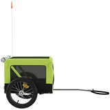 Prikolica za bicikl za ljubimce zeleno-crna tkanina i željezo | shoptok.hr