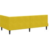  Kutni okvir kreveta s uzglavljem Žuta 90 cm x 190 cm Baršun | shoptok.hr