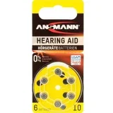1x6 Zinc-Air 10 (PR 70) Hearing Aid Batteries