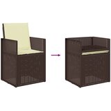  Vrtni set za objed s jastukom 7 pcs Smeđa i krem PP | shoptok.hr