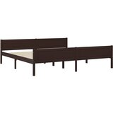 Furnova Posteljni okvir trdna borovina temno rjav 200x200 cm, (21937751) | Shoptok.si