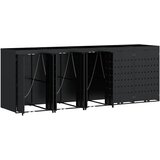 Skladištenje kanti za 5 kanti Crna 340 x 77,5 x 121,5 cm | shoptok.hr