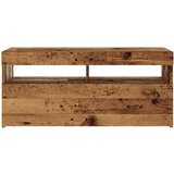 vidaXL TV omarica z LED starinski les 90x35x40 cm inženirski les | Shoptok.si