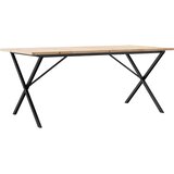  Blagovaonski stol X-oblika 180x90x75,5 cm od borovine i čelik | Eponuda.com