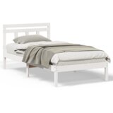  Krevetna konstrukcija Bijelo 160 cm x 200 cm Masivna borovina | shoptok.hr