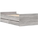  Okvir kreveta s ladicama siva boja hrasta 100 x 200 cm | shoptok.hr