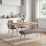  Klupa s utorima Sivosmeđa 110 x 40 x 46 cm Tkanina | shoptok.hr