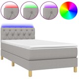  box spring s madracem LED svjetlosivi 80x200 cm tkanina | shoptok.hr
