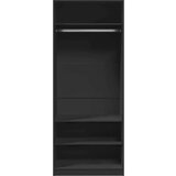 vidaXL Garderobna omara črna 80x50x200 cm inženirski les | Shoptok.si