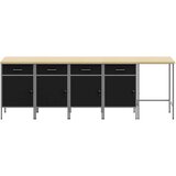  Set radnih ormarića s ladicama s pohranom 5 pcs Crna i Siva | shoptok.hr
