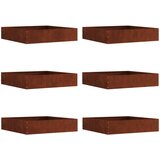  Ograda oko Travnjaka 6 pcs Rđa 60 x 60 x 13 cm | shoptok.hr